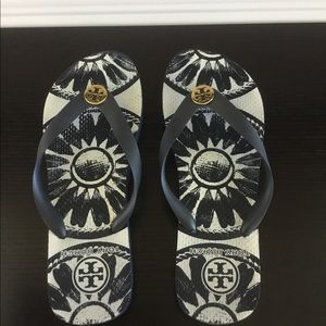 Tory Burch Flip Flops - Size 7 - Navy Blue